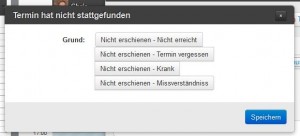 Absagegrund für Termine