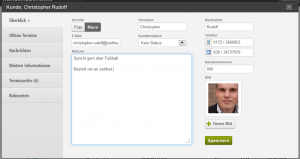 Kundenkartei mit Bild