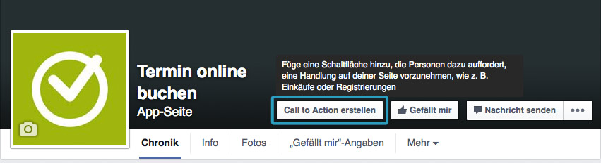 Call to Action Facebook